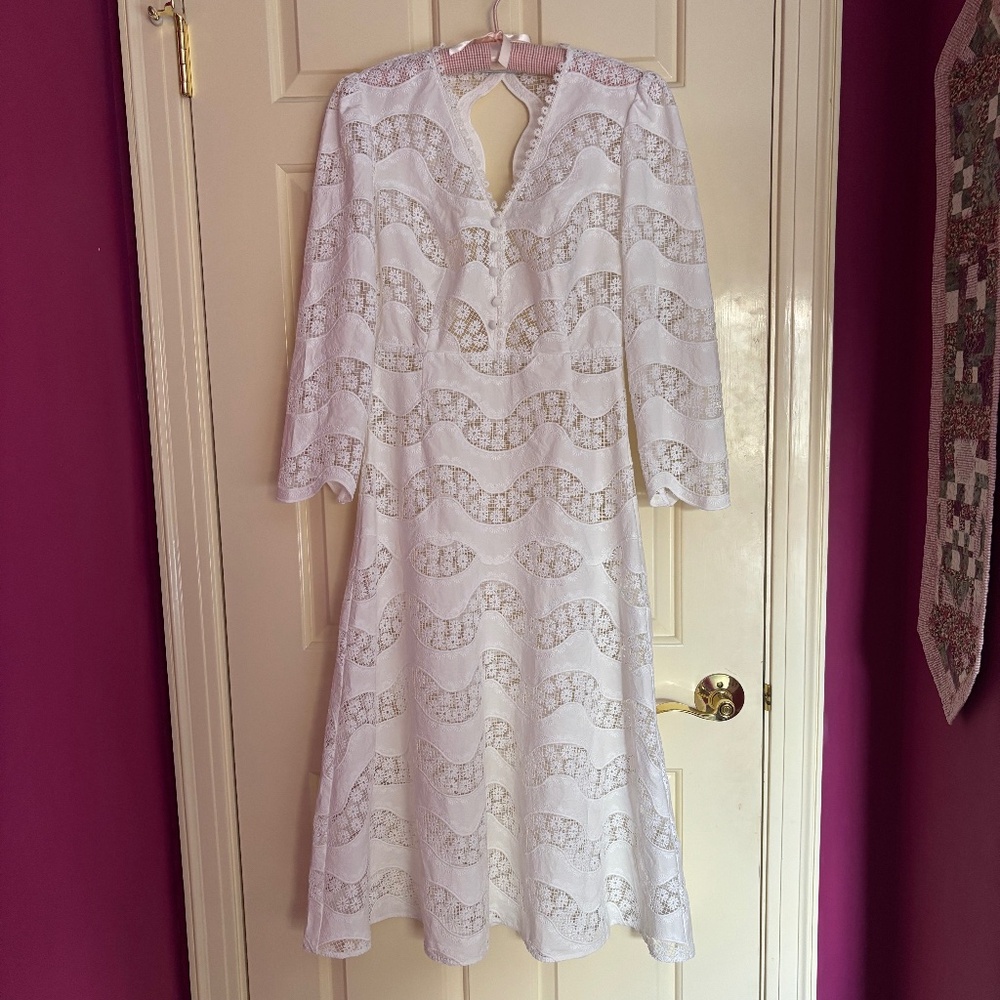 Like new SANDRO lace maxi dress